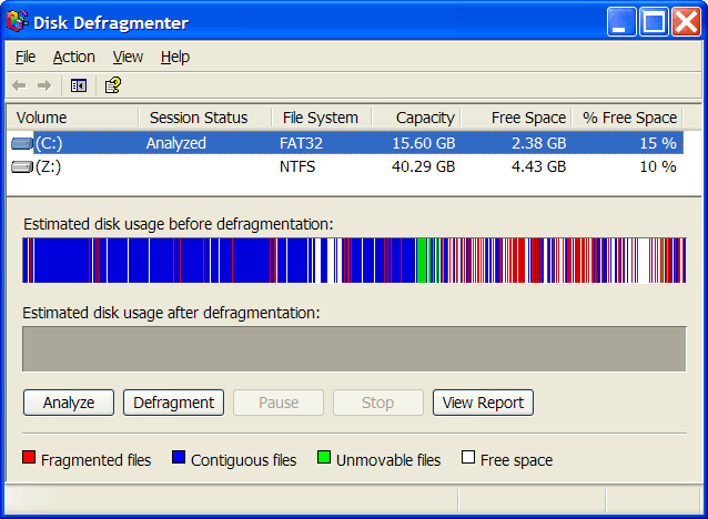 windows 10 disk defragmenter